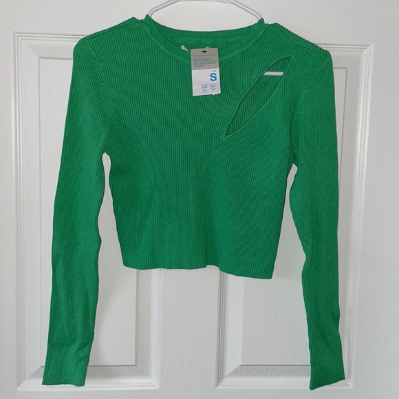 Primark Peek-a-boo Knit Pullover Long Sleeve Top, Small - Picture 2 of 3